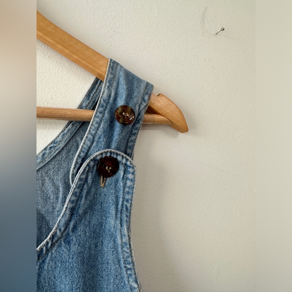 Vintage Cherokee Denim Jumper Dress-Light Wash Denim-Adjustable Straps- Size 18w - Picture 5 of 14